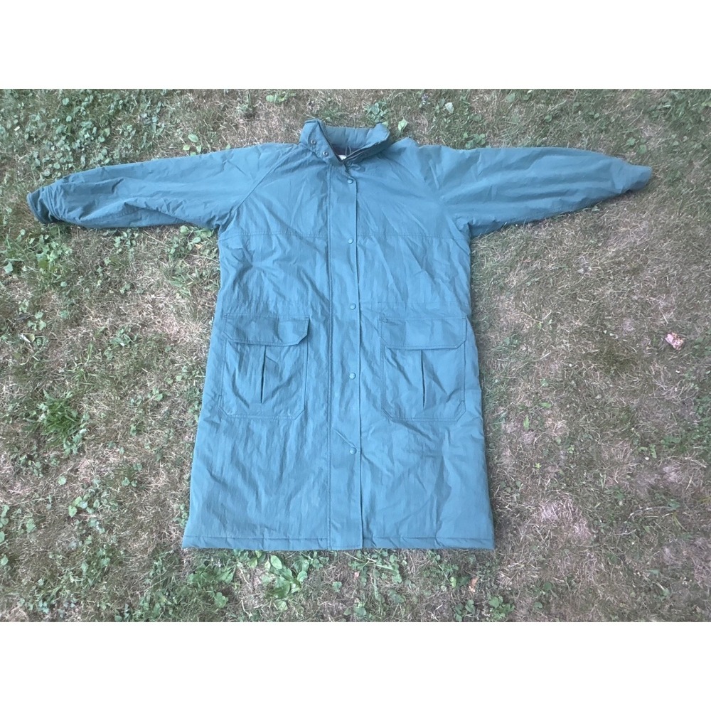 Vintage L.L. Bean Hooded Barn Coat Womens XL Plaid Lined Utility‎ Jacket